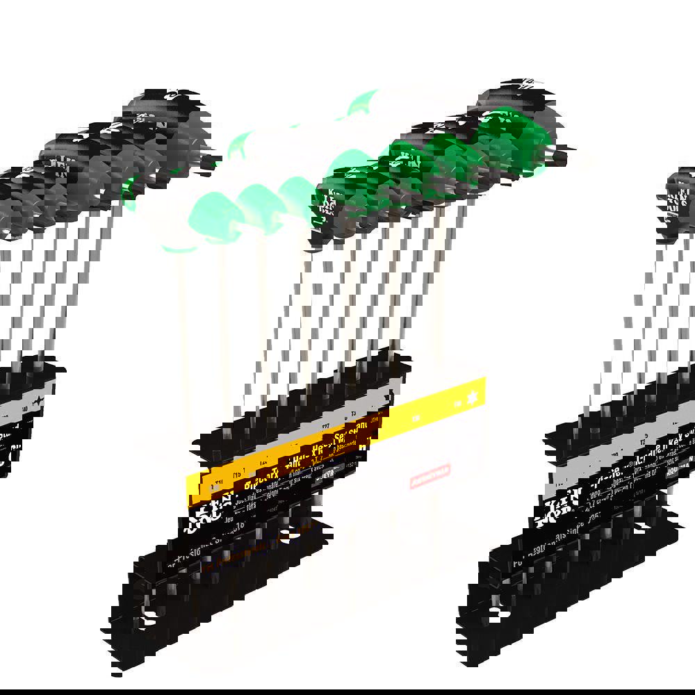 Torx Key Set: 7 Pc, T-Handle, T10 to T40